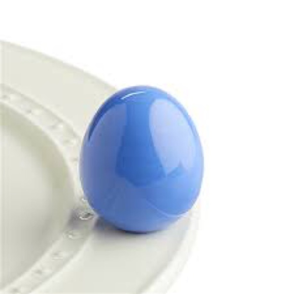 Nora Fleming Retired Blue Easter Egg Mini